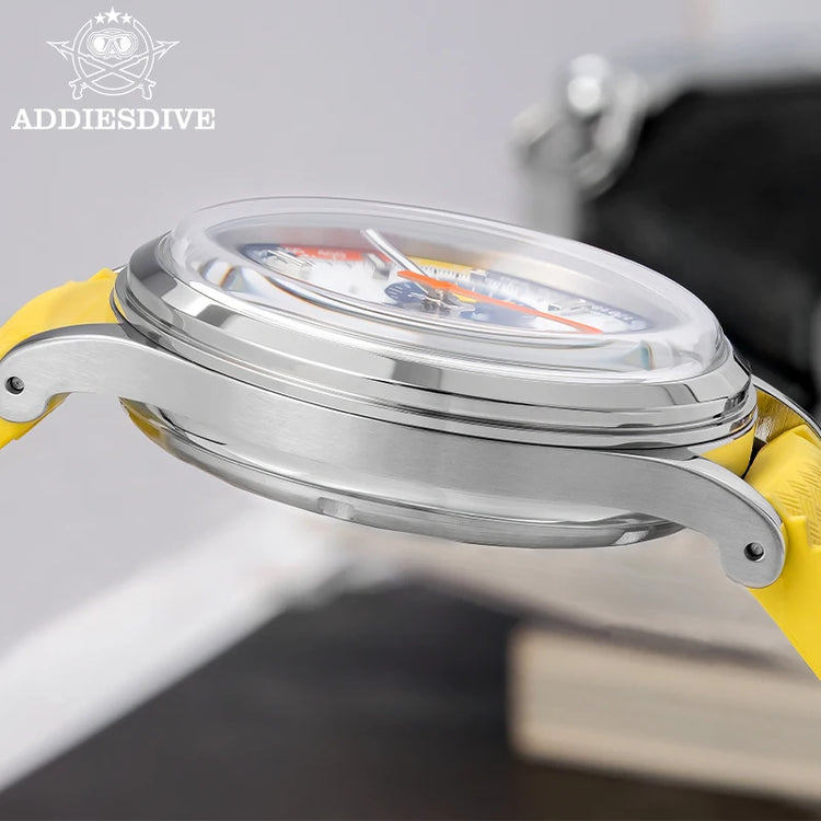 ADDIESDIVE 38mm New Men's Watch 0S21 Movement BGW9 Luminous 10Bar Water Resistant Fluorocarbon Rubber Chronograph Quartz Watch