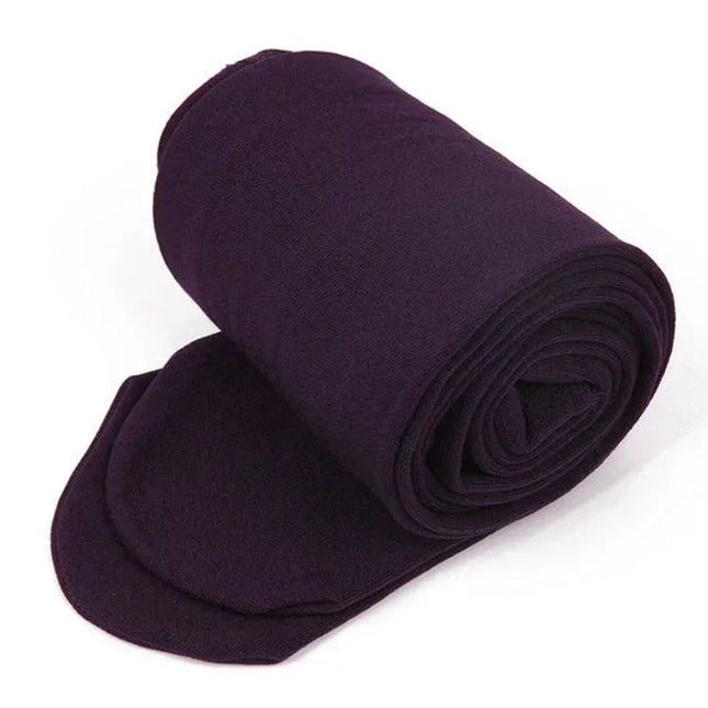 Women Winter Solid Color Leggings Warm High Waist Tights Velvet Sock Thickened Velvet Leggings Slim Skin Black Stockings PlatiNum