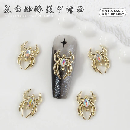 10Pcs Halloween Fake Weapons with Blood Nail Charms Bloody Horror Metal Nail Art Decorations Manicure Accessories Punk Jewelry *