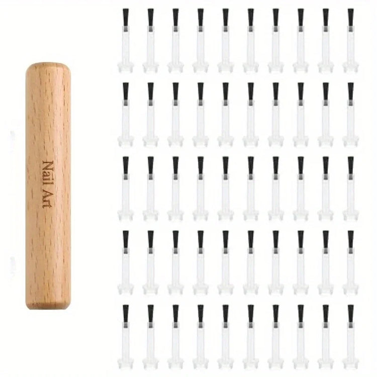 Professional Nail Art Brush Set with Detachable Wooden Grip-Multi-Functional Nail Polish Brushes,Nail Art Tools,Nail Accessories
