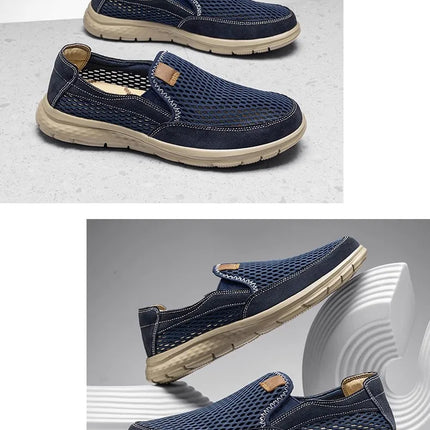 Mocassini Slip-On, Adatti per Scarpe Casual Estive Traspiranti da Uomo, Scarpe Leggere da Passeggio, Qualità Superiore