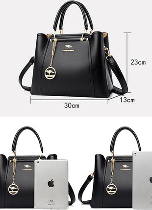 2024 Luxury Women Designer 3 Layers Shoulder Crossbody Sac Ladies Large Capacity Leather Handbags Shopper Brand Messenger Totes PlatiNum
