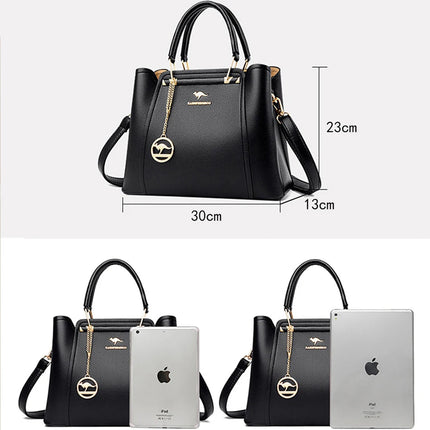 2024 Luxury Women Designer 3 Layers Shoulder Crossbody Sac Ladies Large Capacity Leather Handbags Shopper Brand Messenger Totes PlatiNum