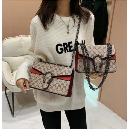 Fashion Popular Women's Bag Trend Brand Retro Chain Shoulder Bag High Quality Ladies Crossbody Bag Designer Luxury Handbag PlatiNum