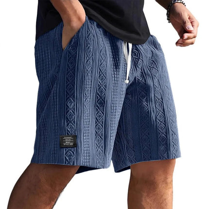 Pantaloncini Casual Jacquard da Uomo, Stile Harajuku, Tinta Unita, Pantaloni Corti alla Moda, Abbigliamento Retrò da Uomo, Streetwear Nuovo platinumshop