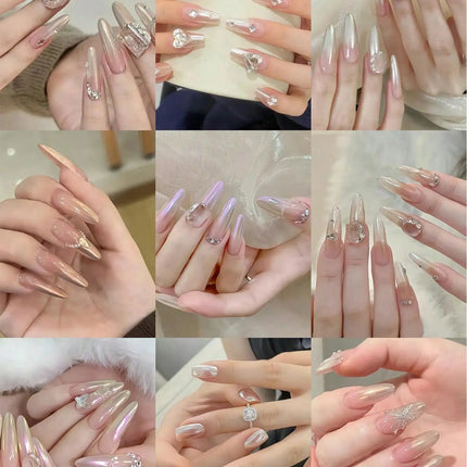 1 Box Moonlight Mirror Nail Powder Silver Fine Glitter Metallic Effect Pigment Gel Polish Chrome Holographic Nail Powder Nail Art Decorations