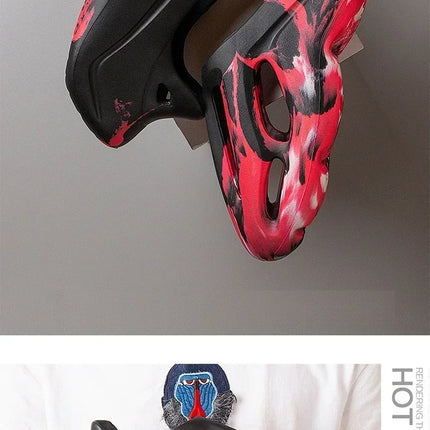 Pantoufles compensées camouflage unisexe Matériau souple EVA Technologie de moulage par injection Chaussures de plage décontractées pour hommes et femmes