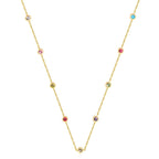 LUXUSTEEL Neckalce For Women No Fade Colorful Crystal Pendant  Lady Girls Accessories 2022 Hot Sale Long Chains Necklaces PlatiNum