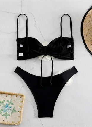 Costume da Bagno Sexy con Fiori e Fascia, Bikini a Perizoma 2025, Costumi da Bagno Donna con Lacci, Set Bikini Brasiliano, Biquini Mujer platinumshop