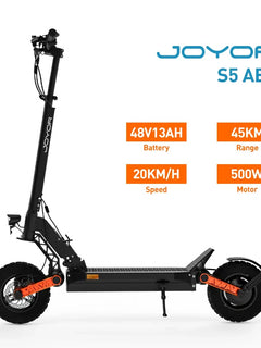 Monopattino Elettrico JOYOR S5 Certificato ABE, Disponibile in Germania, 20km/h 500W 48V13AH, Pieghevole con Luce LED, Mobilità Urbana
