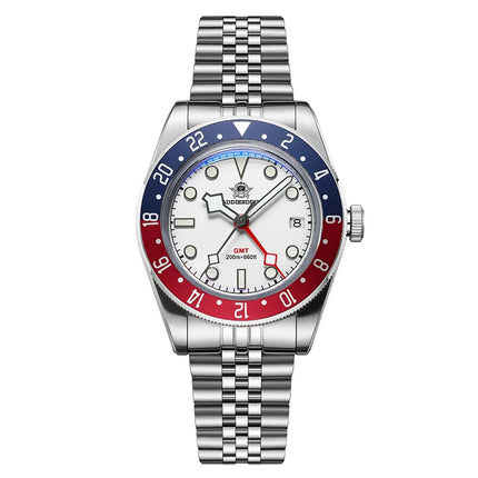 ADDIESDIVE Luxury GMT515-24H Men's Watch Diver 200m Bubble Mirror Glass BGW9 Super Luminous Stainless Steel Men's Analog Watches