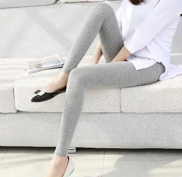 Solid Candy Color Leggings For Women 7XL 6XL 5XL Modal Cotton Large Size Ankle Legins Pants Grey Black White Pink Red Purple PlatiNum