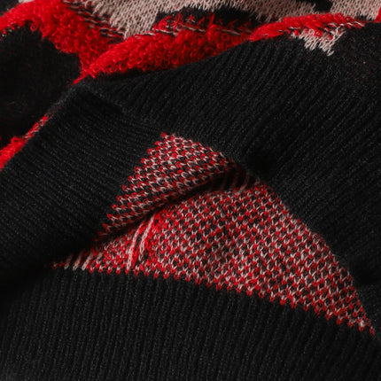 Autumn and Winter Velvet Spider Jacquard Double-Sided Pattern Pullover Sweater Casual Round-Neck Knit Men's Pullover Sweater Suitable for Daily Wear, Unisex Outerwear