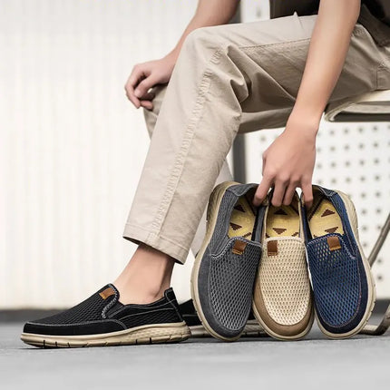 Mocassini Slip-On, Adatti per Scarpe Casual Estive Traspiranti da Uomo, Scarpe Leggere da Passeggio, Qualità Superiore
