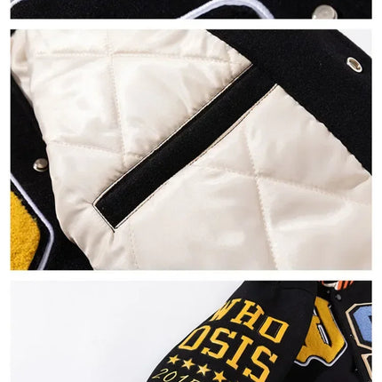 2026 Embroidery Varsity Men Women Letter Winter American Baseball Jacket Hip Hop Woolen Coat Thick Warm Outwear Par QW3MV