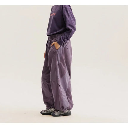 Men Women Splice Fashion Outdoor Loose Casual Lightweight Quick Dry Sports Cargo Baggy Pants Track Trouser Jogger Sweatpants