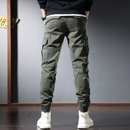 Street Fashion Men Jeans Black Green Loose Fit Big Pocket Casual Cargo Pants Hombre Zipper Designer Hip Hop Joggers Men Overalls