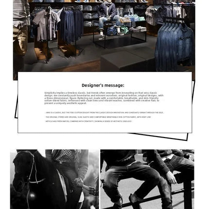 2025 Spring Autumn Korean Luxury Clothing New Cargo Brand Tooling Jeans Men's Slim High Street Men's Splicing Patch Trousers PlatiNum