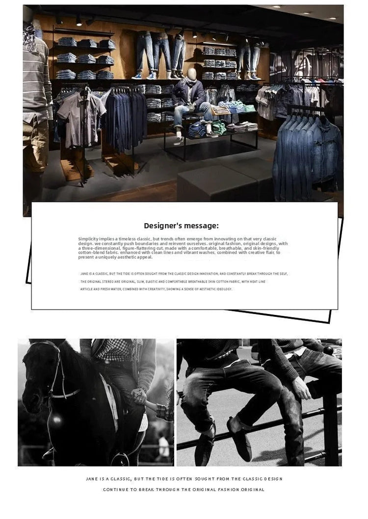 2025 Spring Autumn Korean Luxury Clothing New Cargo Brand Tooling Jeans Men's Slim High Street Men's Splicing Patch Trousers PlatiNum