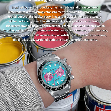 ADDIESDIVE 2026 New Luxury Quartz Watch K1 Bubble Mirror Glass100M Waterproof Ceramic Bezel Super Luminous Stainless Steel Watch