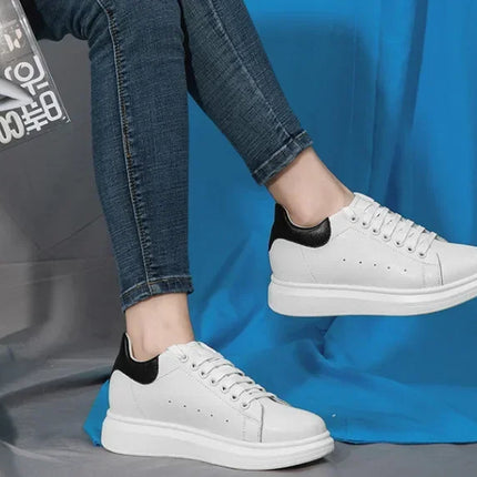 New Men women sneakers height increasing shoes invisible 6 8 10cm heighten sports shoes man taller lift white elevator shoes