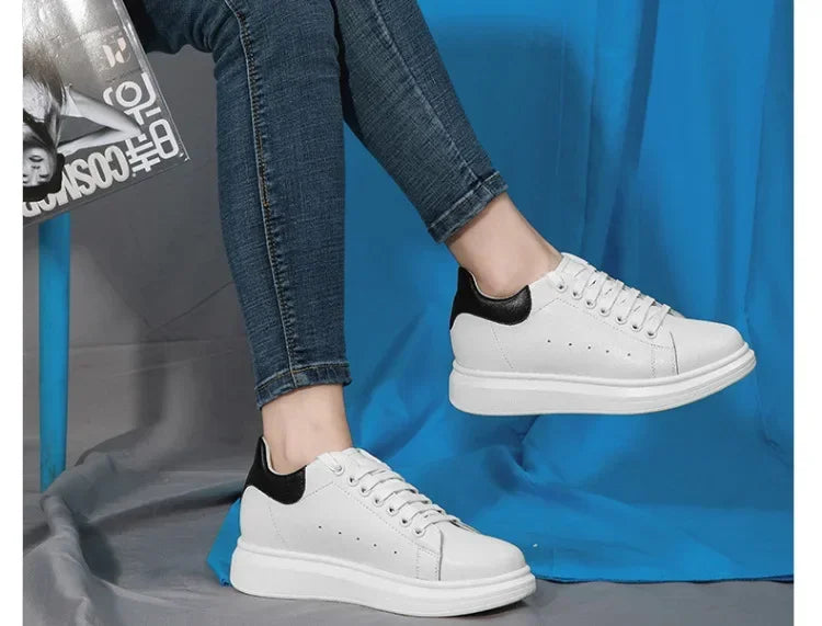 New Men women sneakers height increasing shoes invisible 6 8 10cm heighten sports shoes man taller lift white elevator shoes