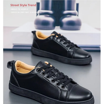 Men's High-End Casual Red Sole Board Oes Waterproof Sports Commuter Busin White Oes Simple Design Versatile Briti Sle