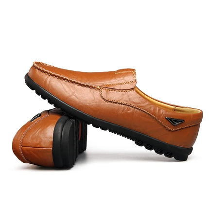 Scarpe Casual da Uomo in Vera Pelle di Lusso, Mocassini Estivi Cuciti a Mano, Traspiranti, Slip-on, Scarpe da Guida, Taglia Grande 47