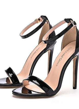 2026 spring Fashion Large Size 11cm Woman Sexy Dance Shoes Sandals Women Shoe Summer High Heels Stiletto Elegant Party Shoe PlatiNum