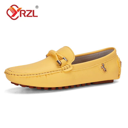YRZL Mocassini da uomo Scarpe in pelle fatte a mano Scarpe da guida casual Scarpe slip-on Mocassini comodi di lusso Scarpe da uomo Taglie forti 37-48