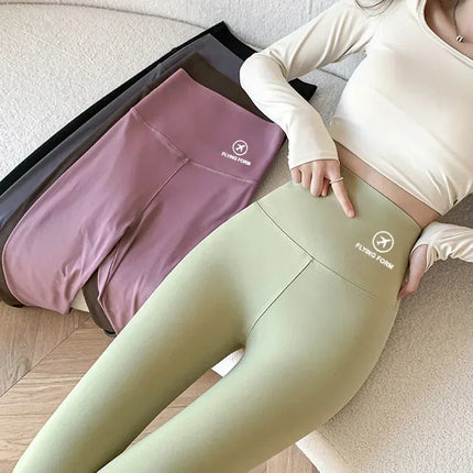 M-XL Shark pants women wear spring  autumn winter thin high-waisted belly lift hip yoga tights small feet black leggings PlatiNum