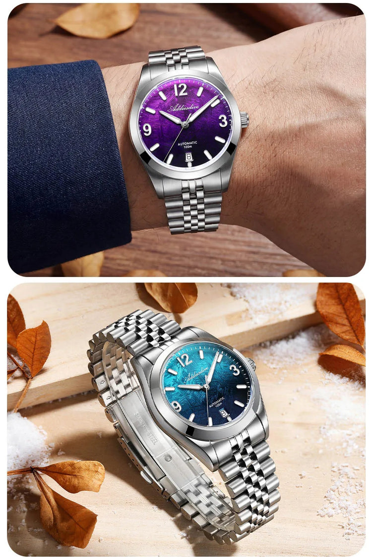 ADDIESDIVE New Watches AD2547 Sapphire 39mm Luxury Men Automatic Wristwatch Japan 8215 Mechanical BGW9 Luminous Waterproof 100m