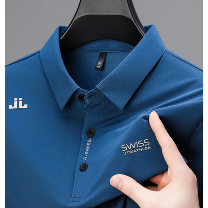 BROWON 2025 Summer 2025 Trends Polo Shirt Men's Short Sleeve Wrinkle-Resistant Turn-Down Collar Slim Cool Business Tee Shirt Homme