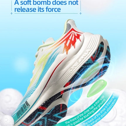 ONEMIX 2026 Nuove Scarpe da Corsa e Allenamento per Uomo, Suola Intera in Nylon, Scarpe Sportive Traspiranti Estive per Donna PlatiNum
