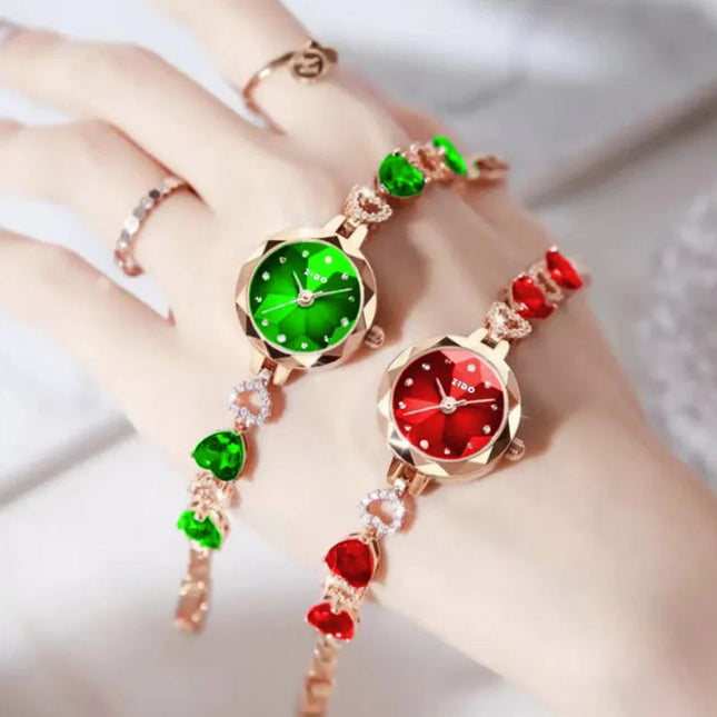 UTHAI L92 Orologio da donna di marca, orologio al quarzo da donna impermeabile con diamanti intarsiati in cristallo, di lusso, alla moda e di alta qualità. platinumshop