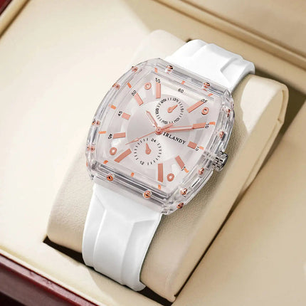 Orologi da donna alla moda Orologi da polso al quarzo da donna con cinturino in silicone casual per ragazze Orologio Reloj Mujer (senza scatola) platinumshop