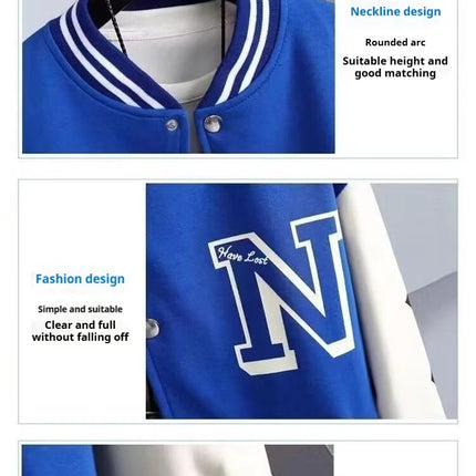 Men's Spring Jacket American Style Baseball Jacket Men's Thin Jacket Casual Men's Lightweight American Baseball Varsity Jacket