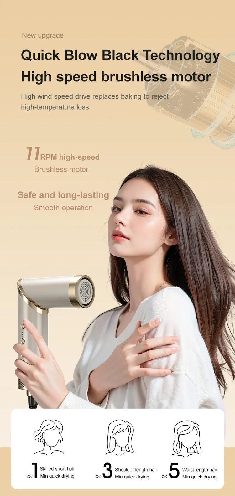 9 in 1 Hair dryer Professional Negative Ion curling Iron Hair Straightener Brushless Motor High Speed Hair Dryer Hot Comb Set