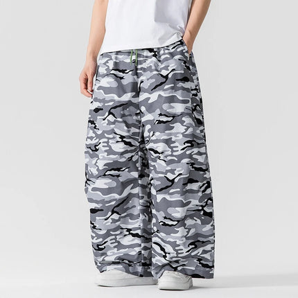 Pantaloni cargo mimetici uomo pantaloni Harem casual Harajuku larghi uomo sport all'aria aperta pantaloni a gamba larga uomo streetwear oversize High Street