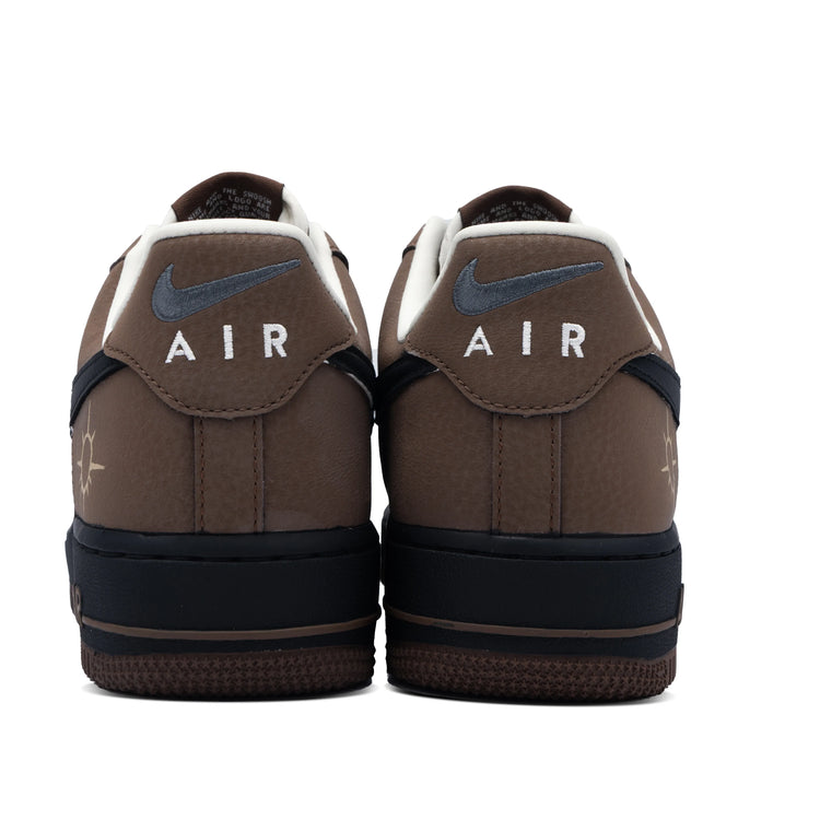 Nike Air Force 1 Abrasion Resistant Lightweight Low top Skateboard Shoes Men's Black Brown