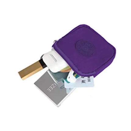 Mini Nylon Waterproof Coin Purses Key Bag Wallets Portable Square Small Card Holder Zipper Zero Wallets Card Bags Headphone Bags PlatiNum