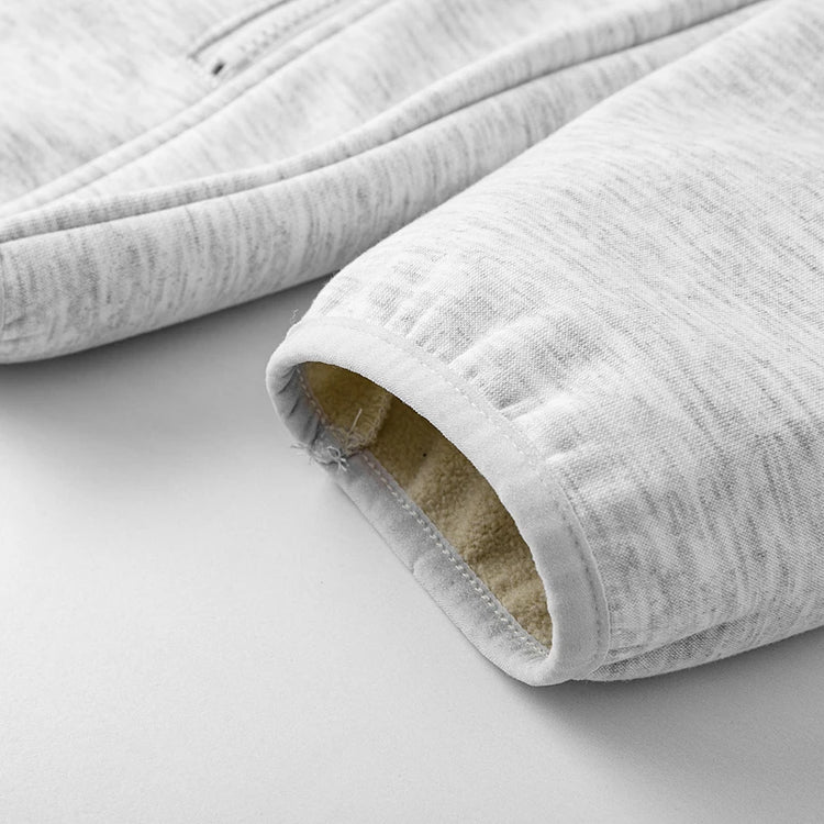 Men's Sweatshirt Set Fleece Jacket Sweatpants 2 Piece Hooded Oversize 6XL 7XL 8XL Tracksuit Winter Warm Zip Outfit Thick Thermal