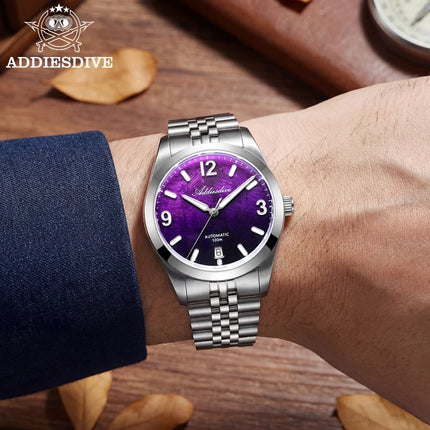 ADDIESDIVE 2026 New Watch 39mm AD2547 Luxury Sapphire Automatic Watch Men Mechanical 8215 BGW9 Luminous 100m Diving Waterproof