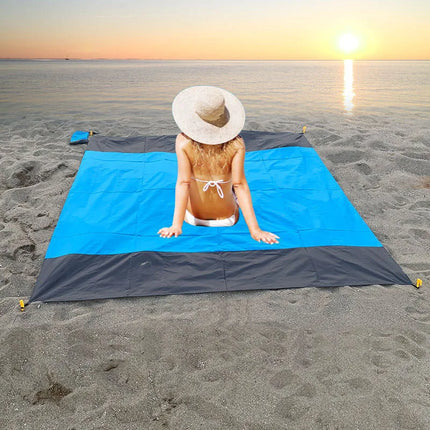 2022 telo mare oversize tappetino senza sabbia spiaggia antivento impermeabile coperte da Picnic tappetino da spiaggia tasca oversize Picnic 4 ancora