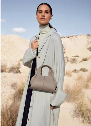 Grande borsa tote da donna in pelle morbida, con manici integrati, borsa capiente per shopping e lavoro