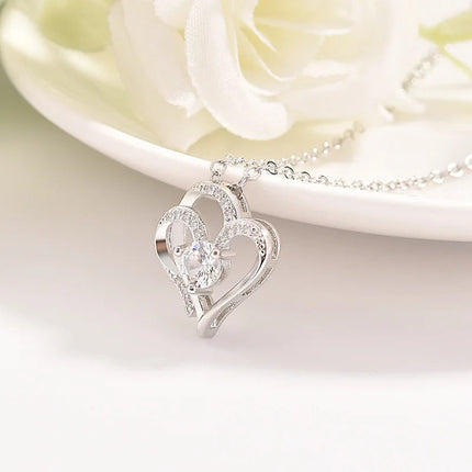 Collana in Argento 925 Scintillante per Donna e Uomo, Gioiello Raffinato per Matrimoni, Fidanzamenti, Feste, Regalo di San Valentino PlatiNum