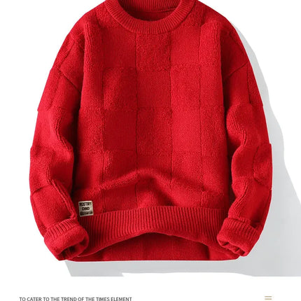 New Winter Men O-neck Knitted Pullovers Man Fleece WarmTurtlenecks Sweaters Man Casual Sweaters Quality Male Pullovers Size 4XL