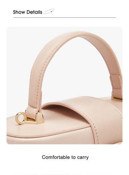 FOXER Split Leather Women's Box Mini Handbag Fashion Brand Crossbody Shoulder Bag Lady Messenger Bag Elegant Small Tote