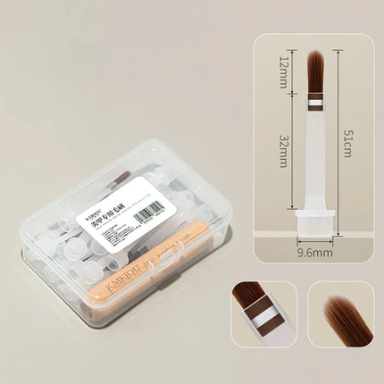 20pcs Disposable Nail Polish Brushes with Wood Handle Gel Polish Replacement Brush with Box Set for Dip Base Coat Salon Tools