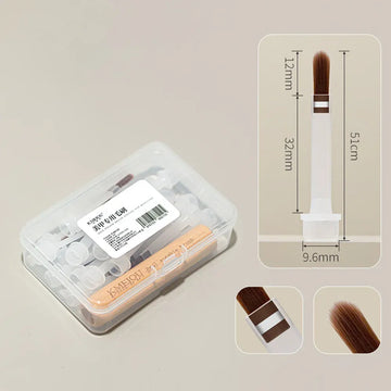 20pcs Disposable Nail Polish Brushes with Wood Handle Gel Polish Replacement Brush with Box Set for Dip Base Coat Salon Tools